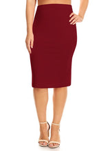 Load image into Gallery viewer, Plus Size Knee length pencil Skirt