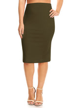 Load image into Gallery viewer, Plus Size Knee length pencil Skirt