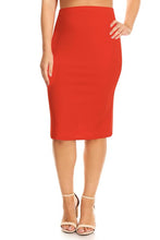 Load image into Gallery viewer, Plus Size Knee length pencil Skirt