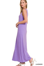 Load image into Gallery viewer, Sleeveless Flared Scoop Neck Maxi Dress