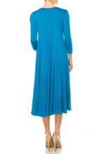 Load image into Gallery viewer, Solid jersey knit a-line dress