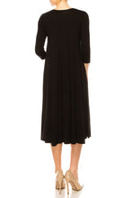 Load image into Gallery viewer, Solid jersey knit a-line dress
