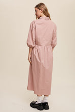 Cargar imagen en el visor de la galería, Button Front Puff Sleeve Babydoll Maxi Dress