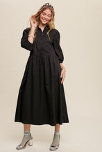 Cargar imagen en el visor de la galería, Button Front Puff Sleeve Babydoll Maxi Dress