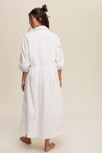 Cargar imagen en el visor de la galería, Button Front Puff Sleeve Babydoll Maxi Dress
