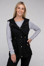 Cargar imagen en el visor de la galería, Drawstring Waist Military Hoodie Vest
