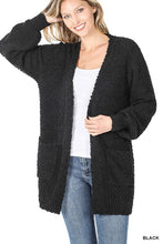 Cargar imagen en el visor de la galería, Puff Sleeve Popcorn Cardigan With Pockets
