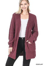 Cargar imagen en el visor de la galería, Puff Sleeve Popcorn Cardigan With Pockets
