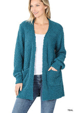 Cargar imagen en el visor de la galería, Puff Sleeve Popcorn Cardigan With Pockets
