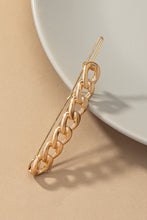 Cargar imagen en el visor de la galería, High polish curb chain hair clip
