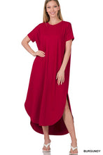 Cargar imagen en el visor de la galería, BRUSHED DTY SHORT SLEEVE MAXI DRESS
