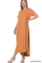 Cargar imagen en el visor de la galería, BRUSHED DTY SHORT SLEEVE MAXI DRESS
