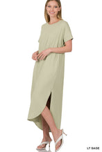 Cargar imagen en el visor de la galería, BRUSHED DTY SHORT SLEEVE MAXI DRESS
