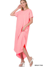 Cargar imagen en el visor de la galería, BRUSHED DTY SHORT SLEEVE MAXI DRESS
