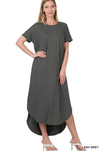 Cargar imagen en el visor de la galería, BRUSHED DTY SHORT SLEEVE MAXI DRESS
