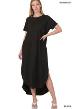 Cargar imagen en el visor de la galería, BRUSHED DTY SHORT SLEEVE MAXI DRESS
