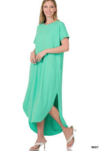 Cargar imagen en el visor de la galería, BRUSHED DTY SHORT SLEEVE MAXI DRESS
