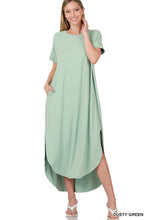 Cargar imagen en el visor de la galería, BRUSHED DTY SHORT SLEEVE MAXI DRESS
