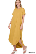 Cargar imagen en el visor de la galería, BRUSHED DTY SHORT SLEEVE MAXI DRESS
