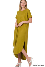 Cargar imagen en el visor de la galería, BRUSHED DTY SHORT SLEEVE MAXI DRESS
