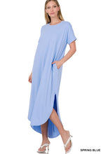 Cargar imagen en el visor de la galería, BRUSHED DTY SHORT SLEEVE MAXI DRESS
