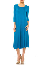 Cargar imagen en el visor de la galería, Solid jersey knit a-line dress
