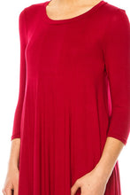 Cargar imagen en el visor de la galería, Solid jersey knit a-line dress
