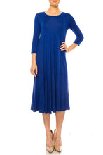 Cargar imagen en el visor de la galería, Solid jersey knit a-line dress
