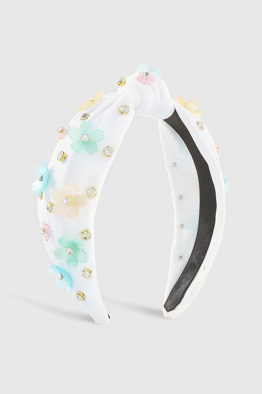 Summer flower knot headband