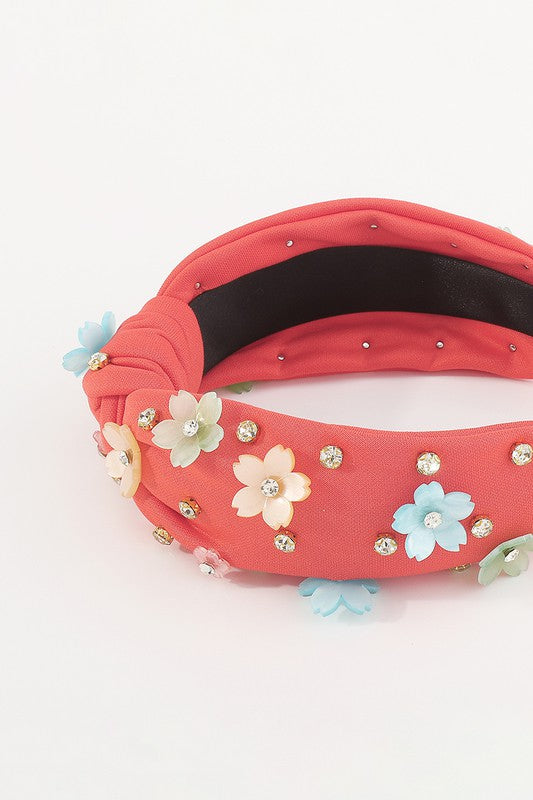 Summer flower knot headband