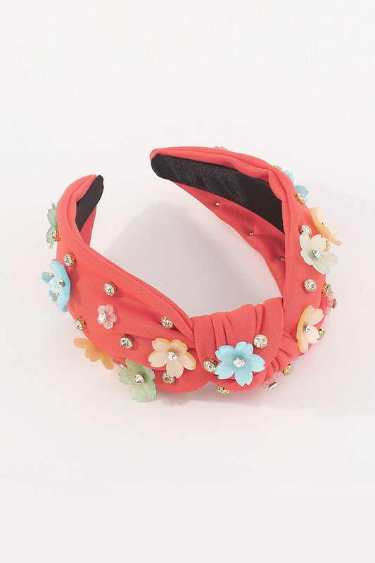 Summer flower knot headband