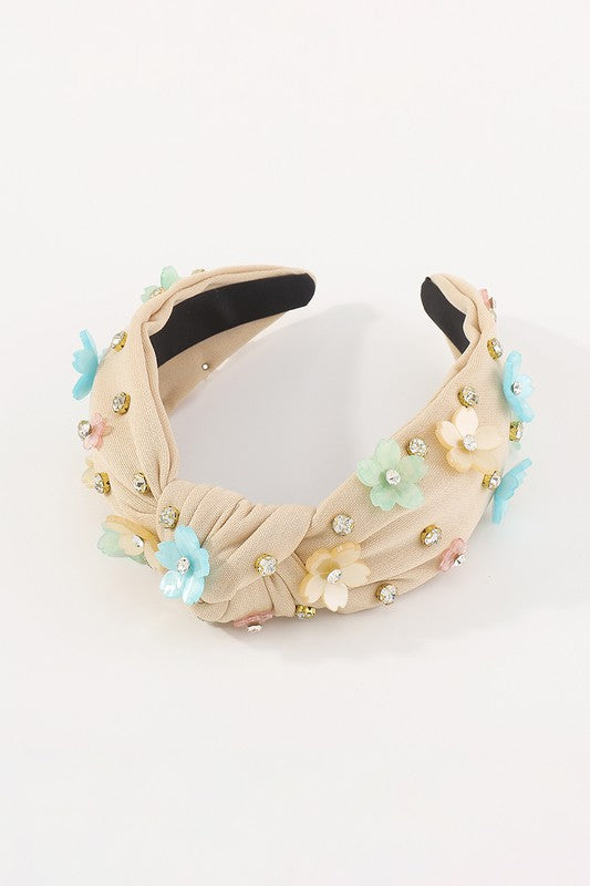 Summer flower knot headband