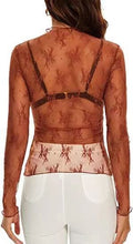 Load image into Gallery viewer, Long sleeve mesh top
