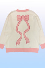 Cargar imagen en el visor de la galería, Varsity knit bow cardigan
