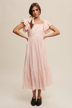 Cargar imagen en el visor de la galería, Square Neck Ruffled Short Sleeve Maxi Dress
