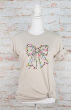 Cargar imagen en el visor de la galería, Christmas Bow Lights Holiday Graphic Tee
