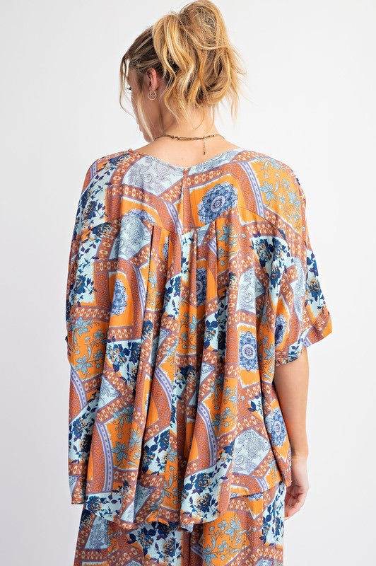 Flora Gauze Flowy Top