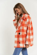 Cargar imagen en el visor de la galería, Fuzzy Boucle Textured Double Breasted Coat Jacket

