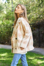 Cargar imagen en el visor de la galería, Fuzzy Boucle Textured Double Breasted Coat Jacket
