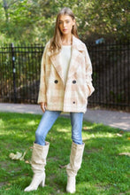 Cargar imagen en el visor de la galería, Fuzzy Boucle Textured Double Breasted Coat Jacket
