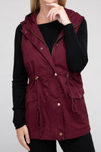 Cargar imagen en el visor de la galería, Drawstring Waist Military Hoodie Vest
