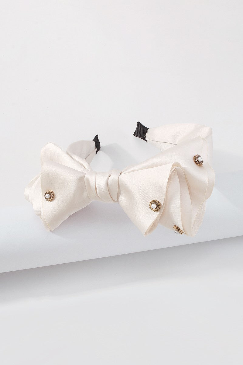 Elegant Solid Bow Headband