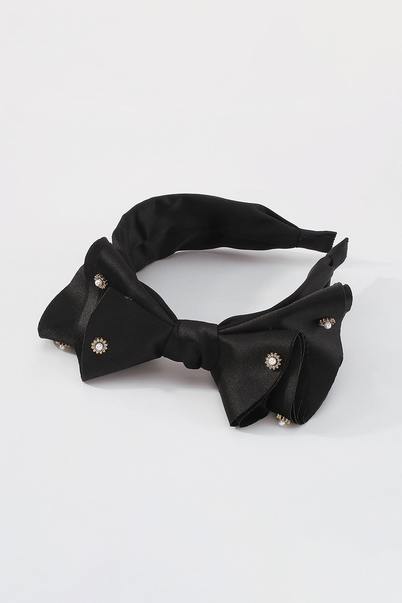 Elegant Solid Bow Headband