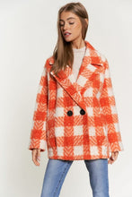 Cargar imagen en el visor de la galería, Fuzzy Boucle Textured Double Breasted Coat Jacket

