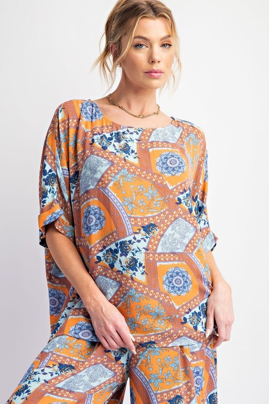 Flora Gauze Flowy Top