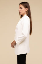 Load image into Gallery viewer, Woven Long Sleeve Open Front Classic Blazer
