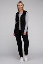Cargar imagen en el visor de la galería, Drawstring Waist Military Hoodie Vest
