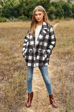 Cargar imagen en el visor de la galería, Fuzzy Boucle Textured Double Breasted Coat Jacket
